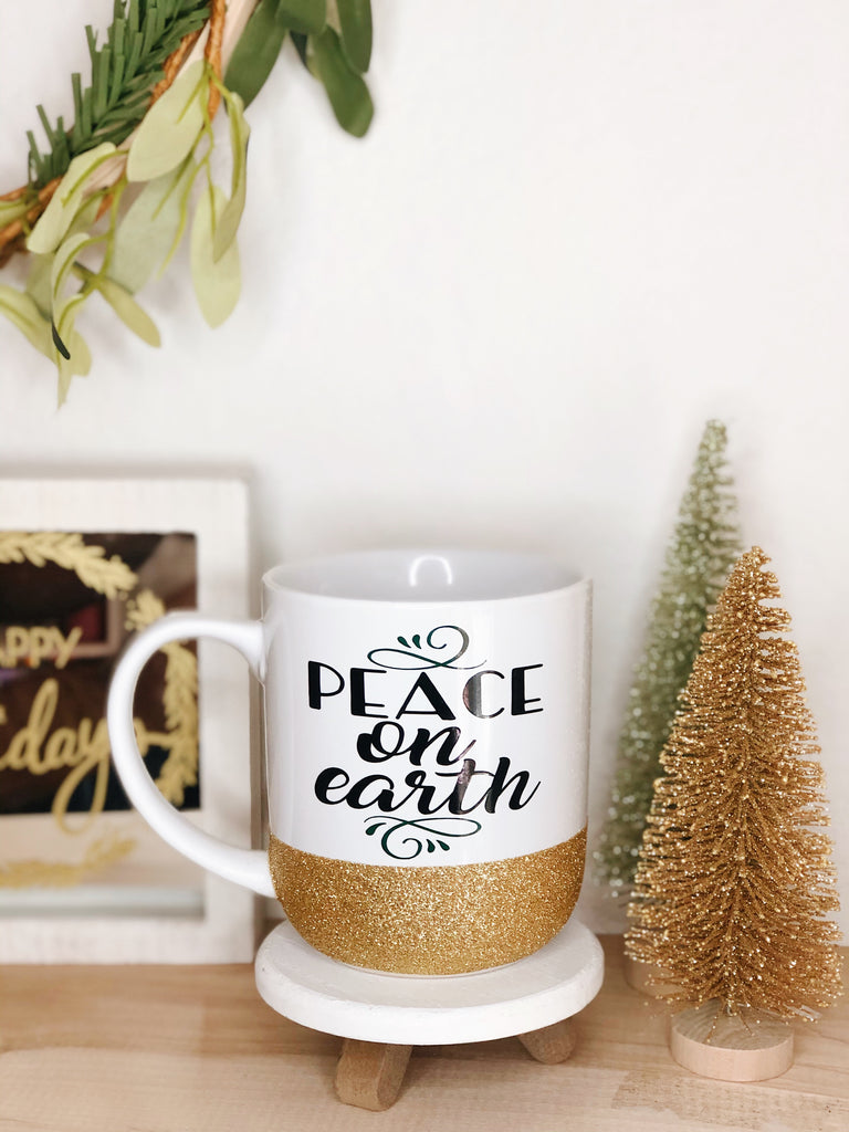 Peace On Earth Christmas Coffee Mug Twinkle Twinkle Lil Jar