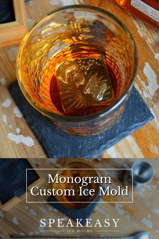 INITIALS/TEXT/EMOJI: Custom Ice Tray Cocktail Whiskey Ice 