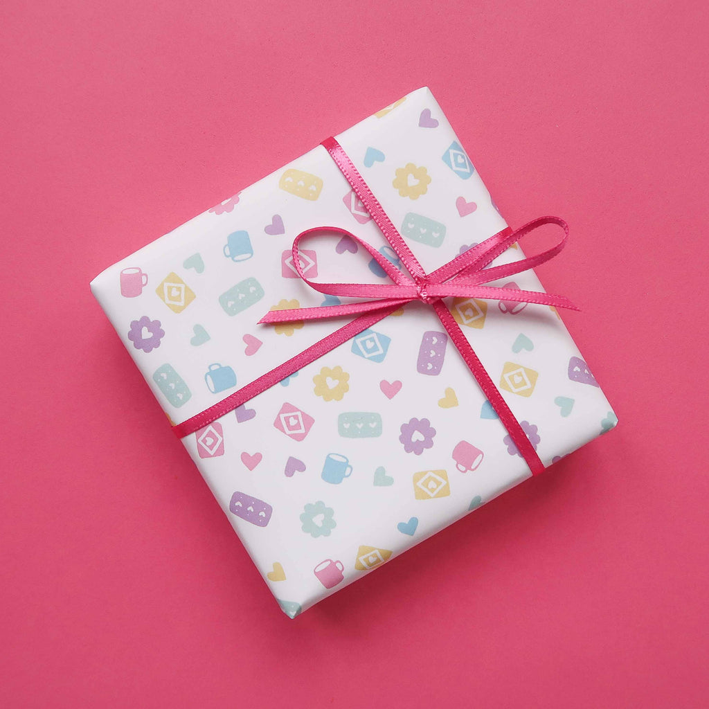 pastel gift wrap