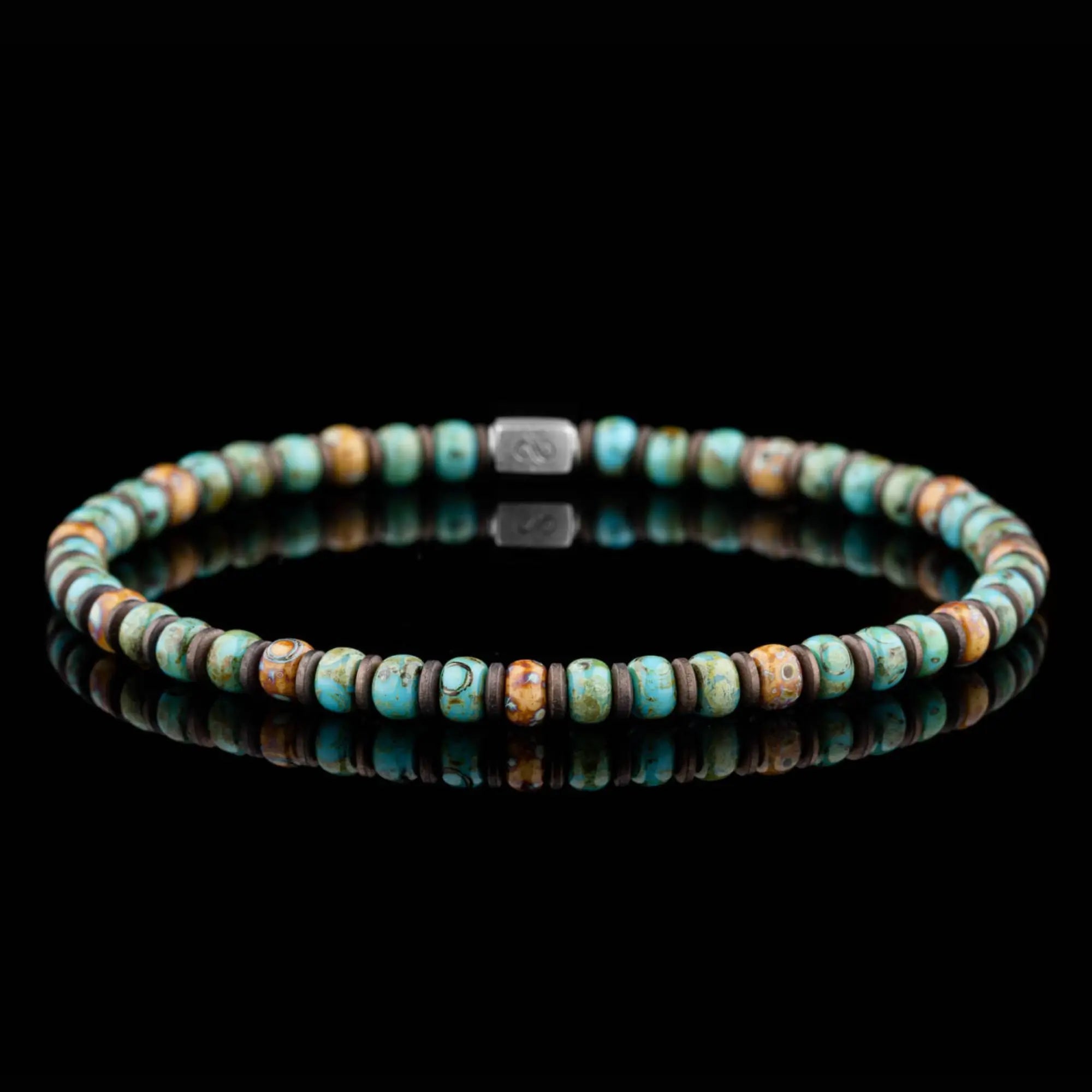 Camel-Turquoise Hematite Bracelet V (4mm) - Aurum Brothers product image