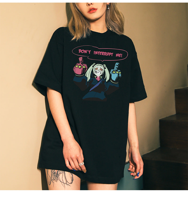 Rebecca - Cyberpunk Anime Girl Unisex AOP Cut & Sew T-shirt