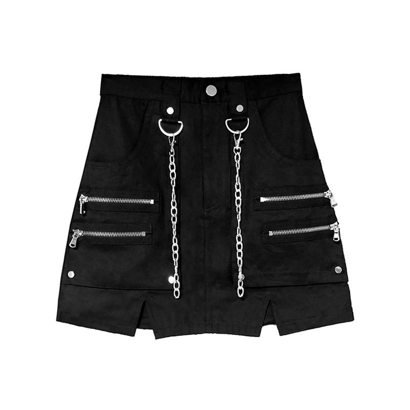 Japanese Summer Metal Black High Waist skirt SD00608 – SYNDROME - Cute ...