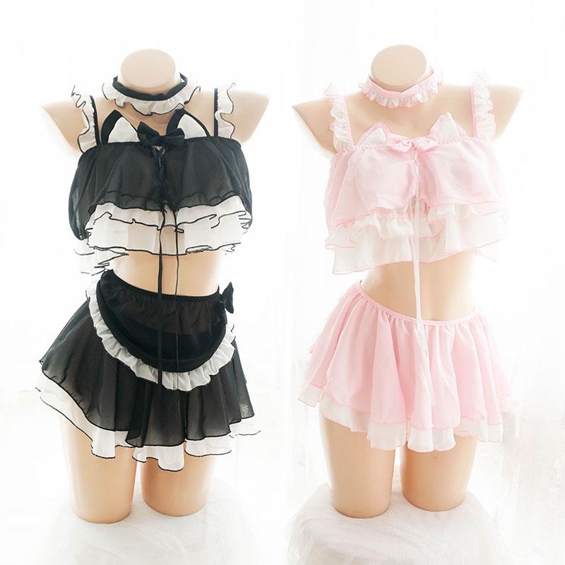 Japanese Kawaii Cat Keyhole Hollow Lingerie SD00761 – SYNDROME - Cute Kawaii  Harajuku Street Fashion Store