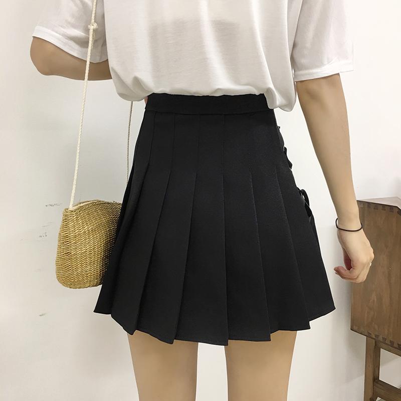 korean Autumn Summer Ribbon Corset Pleated Skirt SD00104– SYNDROME ...