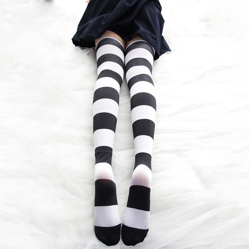 Japanese Harajuku Emoticons Thigh High Tights Stockings SD01136 ...