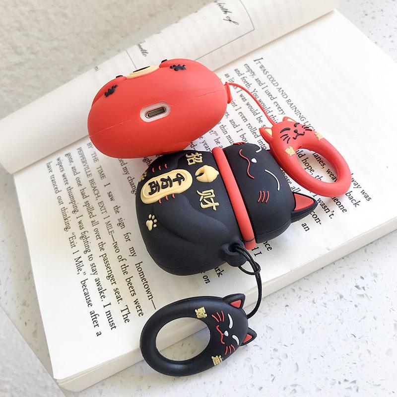  Chinese  Lucky Cat  Airpods Case  SD01246 SYNDROME Cute 