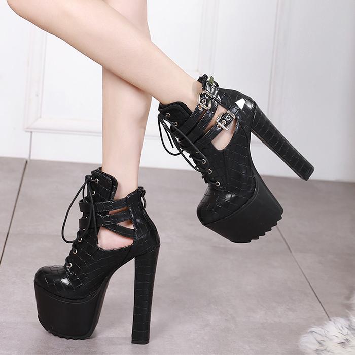 korean black heels