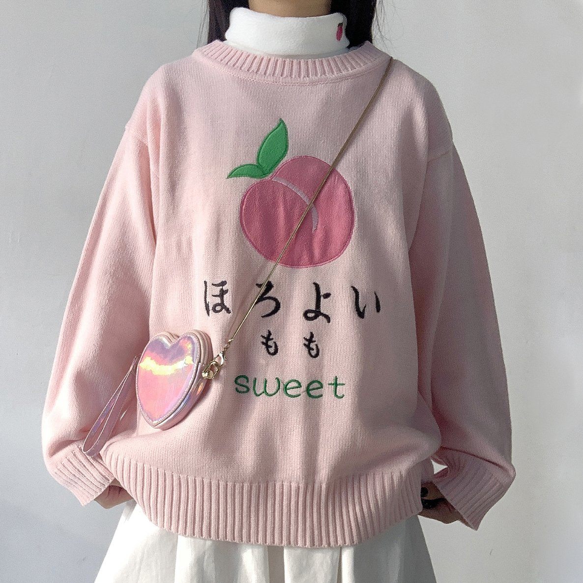 Japanese Harajuku Kawaii Pink Peachy Sweet Sweater SD00531 – SYNDROME ...