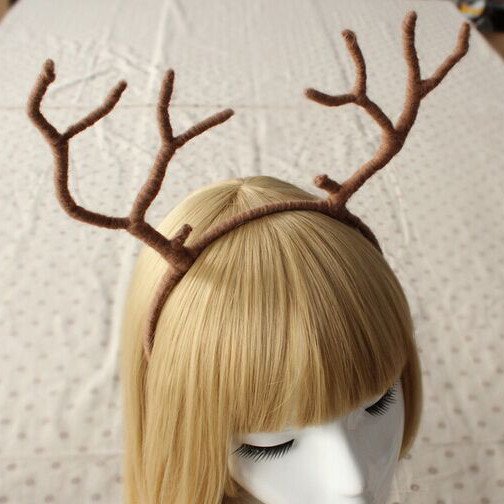 Japanese Harajuku Winter Cute Soft Antlers Headband SD00099– SYNDROME ...