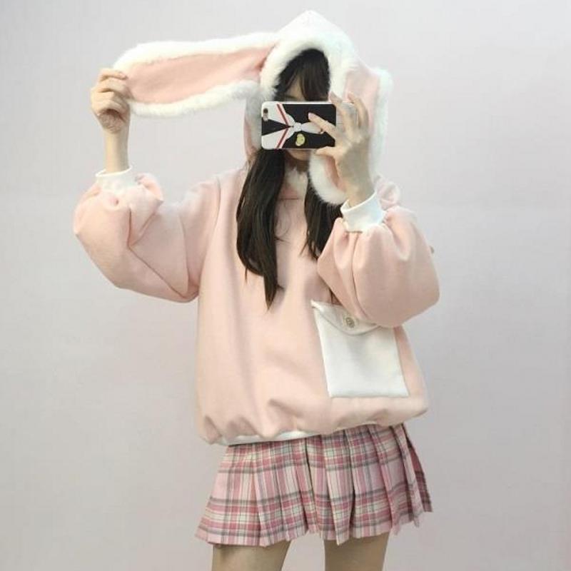 pink fluffy hoodie