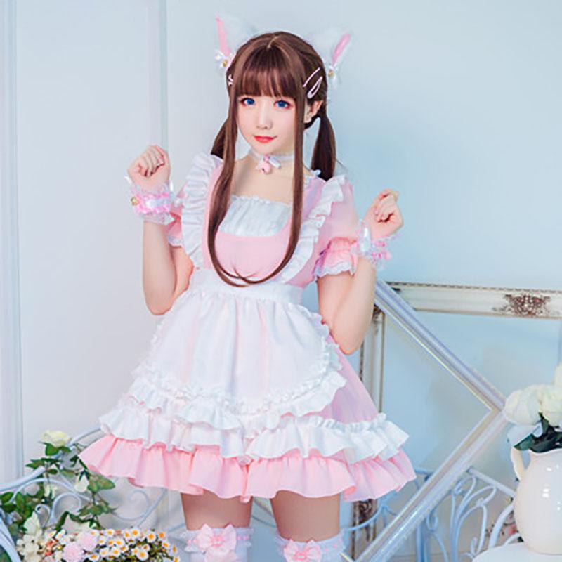 Japanese Kawaii Pink Classic Maid Dress SD00090 – SYNDROME - Cute ...