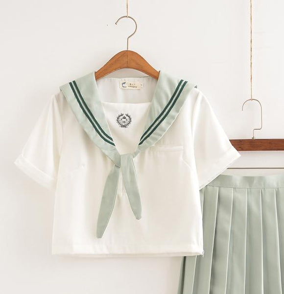 Mint Green Short/Long Sleeve School Uniform SD00107 – SYNDROME - Cute ...