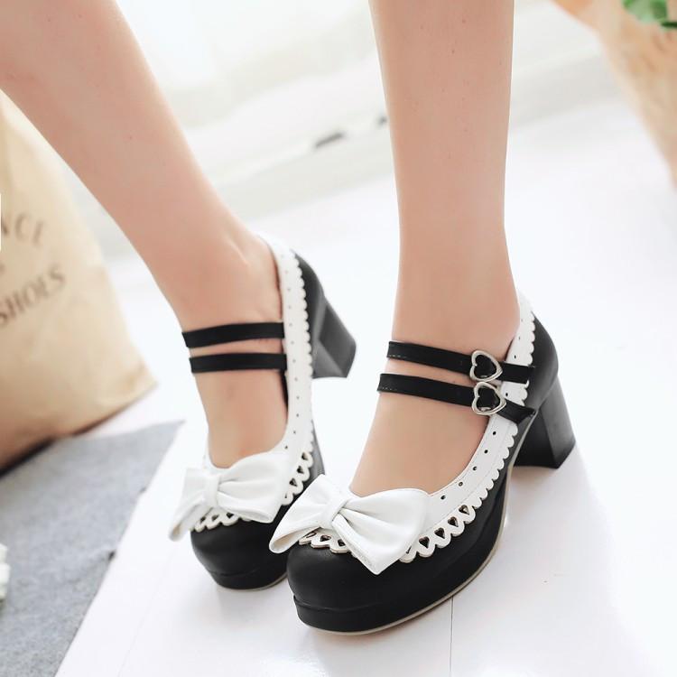 cute short heel shoes