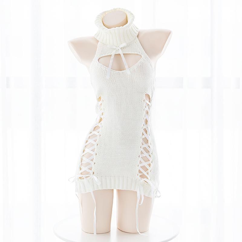 Japanese White Strap Virgin Killer Sweater SD00004 – SYNDROME - Cute