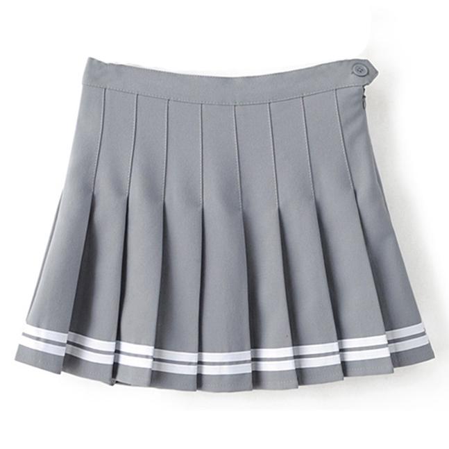Japanese Soft Girl Summer Double Striped Pleated Skirt SD01971 ...