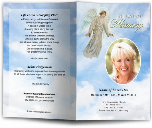 Guardian Angel Bear Stuffed Animal Memorial Urn – Funeral Program-Site  Funeral Programs & Templates