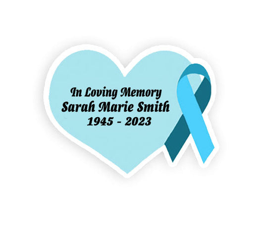 50 Large Paper Teal Ribbons, Ovarian Cancer, Ptsd