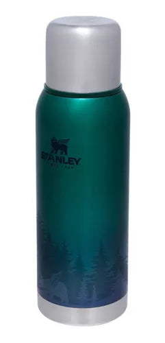 Stanley Mate System Termo Original con Tapón Cebador Thermos Bottle for Mate  Black Colored Design, 1.2 lts / 40.57 fl oz - Pampa Direct