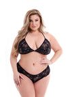 2pc Eco Bra and Panty - Black - Queen - Set