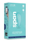Love Distance Span App Controlled Rechargeable Panty Vibe - Aqua/Blue - One Size