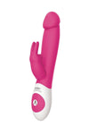 The Realistic Rabbit Rechargeable Silicone Triple Vibrator