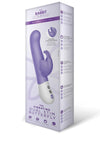 The Vibrating Dual Stim Butterfly Silicone Rechargeable Rabbit Vibrator - Purple