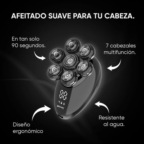 Imagen principal de la rasuradora 7DTrue Blumin para hombre con accesorios incluidos