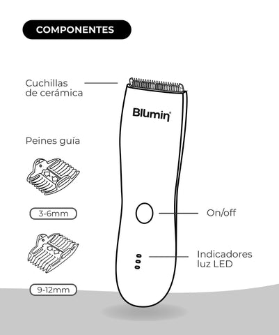 Maquinilla de afeitar eléctrica Blumin Coconut multifunción para hombres