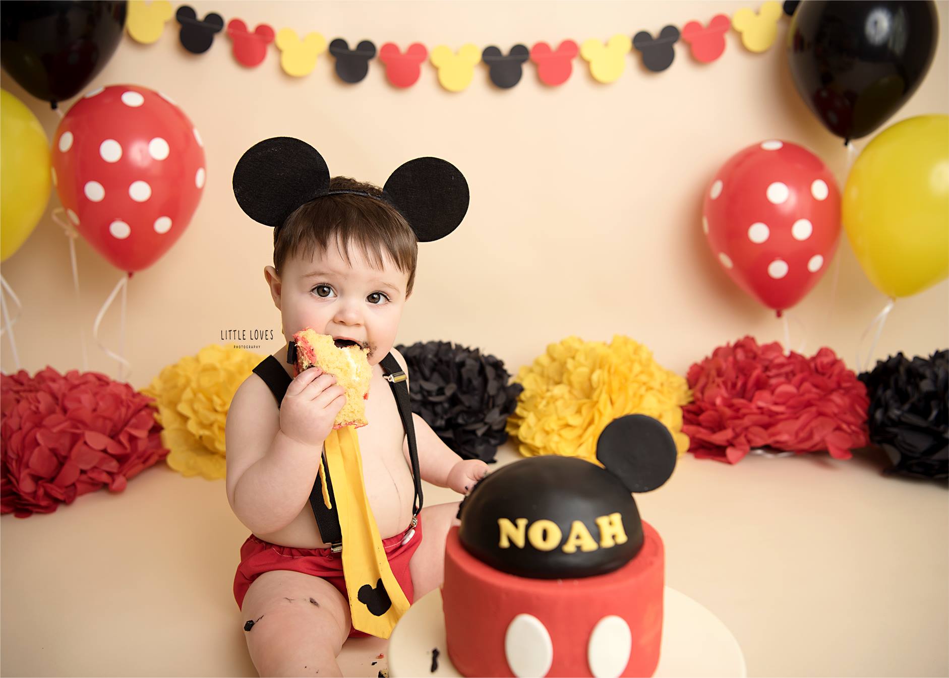 Boys Mickey Mouse Cake Smash Outfit 