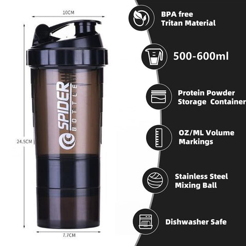 NEW 450/600ml Electric Protein Shaker Bottle Electric Vortex Mixer Cup  Portable Drink Water Drinkware