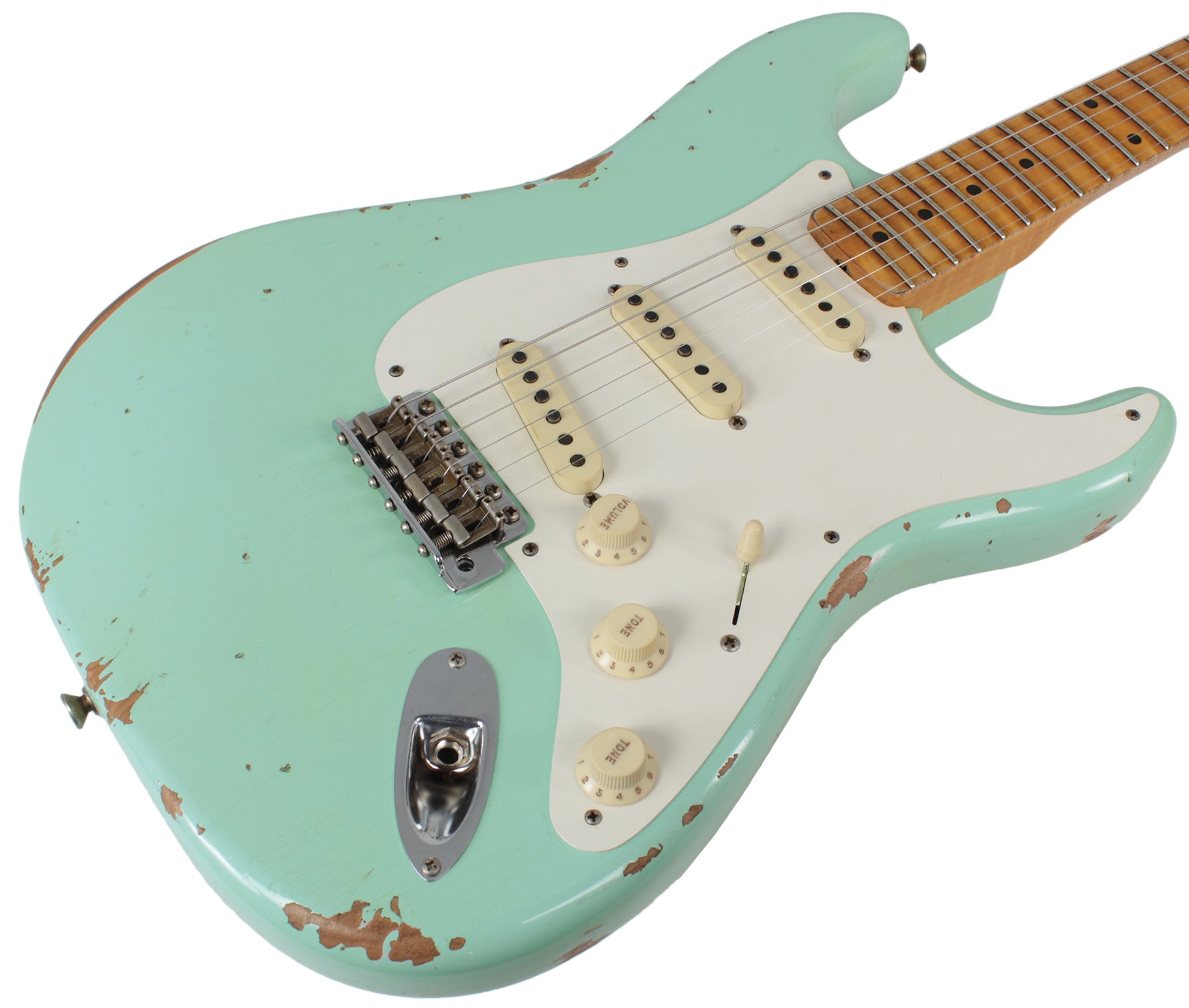 セットアップは☆SurfGreen Relic Multilayer Stratocaster - ギター