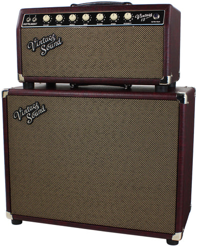 Vintage Sound Vintage 15 Head & 1x12 Cab in Wine Taurus
