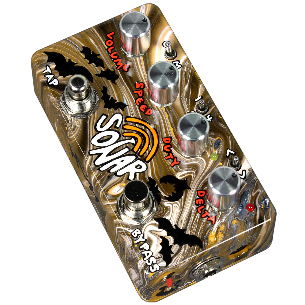 Zvex Sonar Tremolo Pedal - Hand Painted Bats