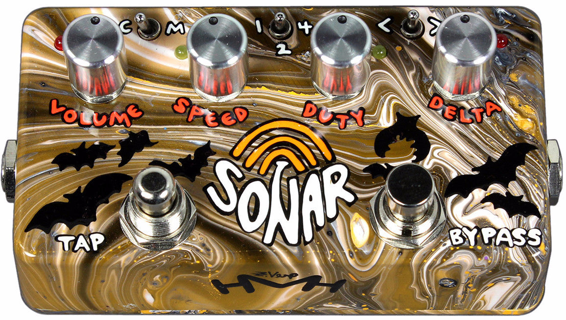 Zvex Sonar Tremolo Pedal - Hand Painted Bats