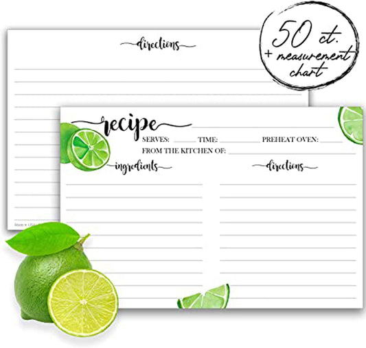 Cute Lemon Recipe Cards 100 Pack 4 X 6 Index -  in 2023