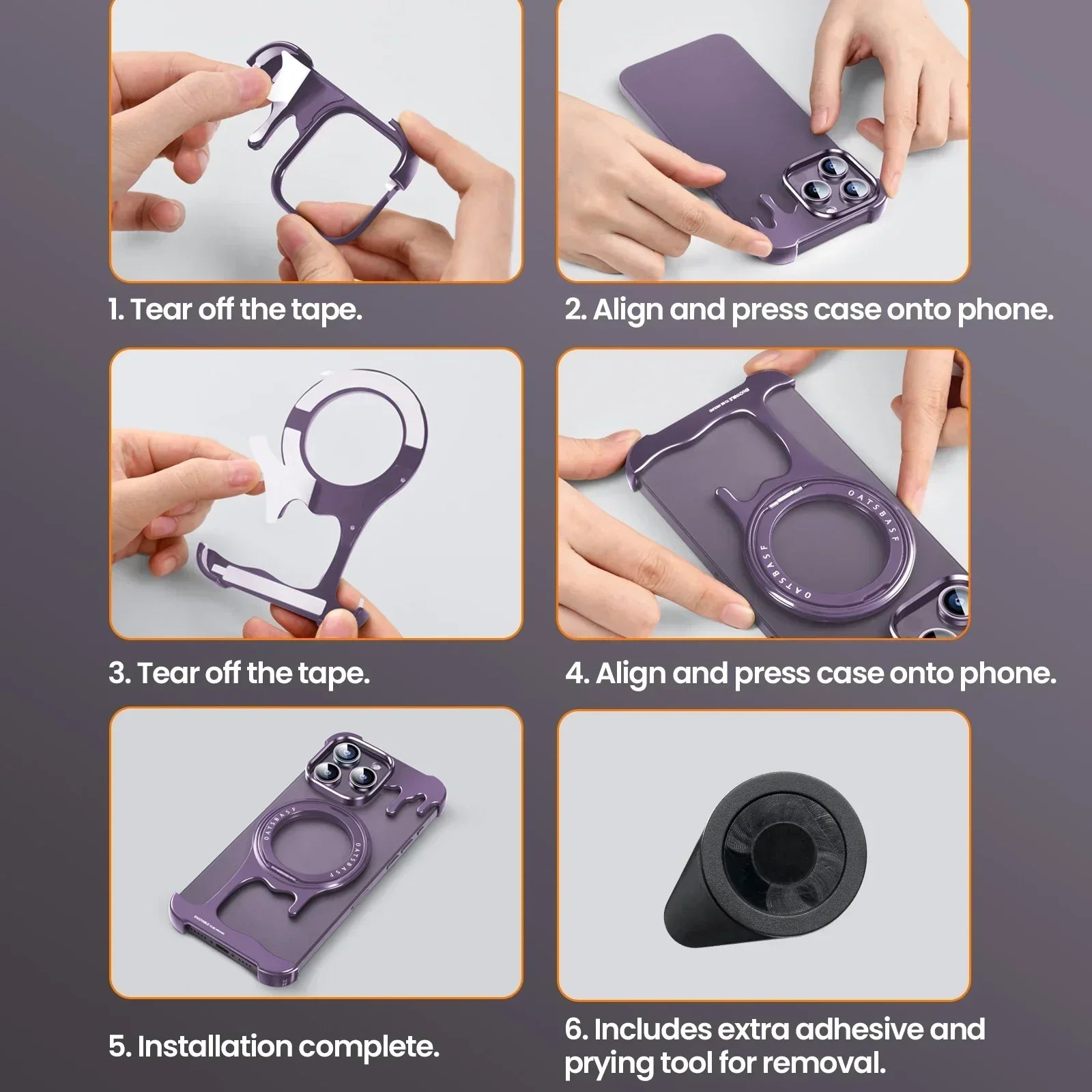 Oatsbasf Metal Phone Case for iPhone 14/Pro/Plus/14 Pro Max Magnetic Wireless Charging Framless Phone Cover w/ Magsafe Kickstand - A store full of imaginative ideas 