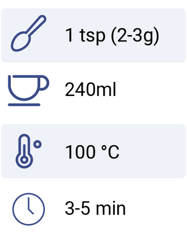 Graudupes Puerh tea brewing suggestions: Add 1 teaspoon (≈3-4 grams) of Peach Caramel Tea to a tea cup (about 240ml). Add hot water at a temperature of 75-80 degrees. Let it steep for 3-4 minutes before enjoying!