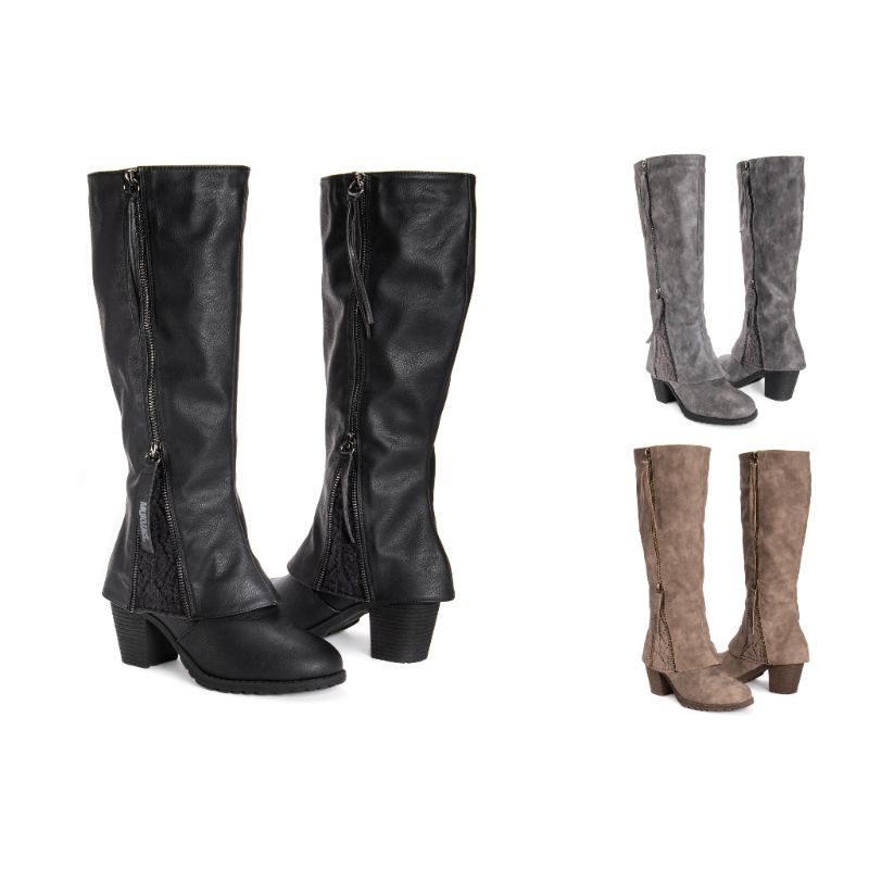 muk luks lacy knee high boot