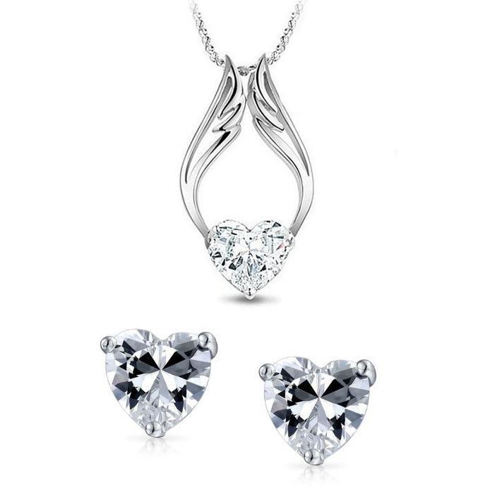 18K White Gold Plated Swarovski Crystal 