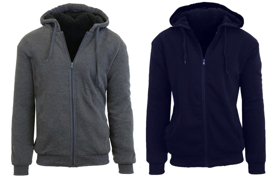 mens sherpa lined zip up hoodie