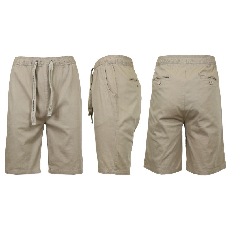 khaki jogger shorts