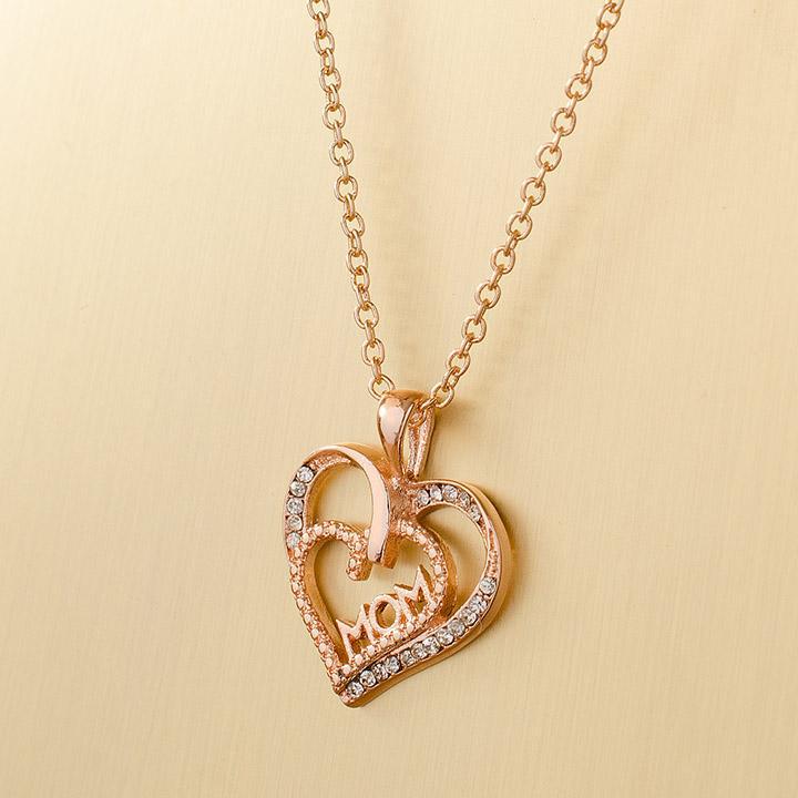 rose gold mom necklace