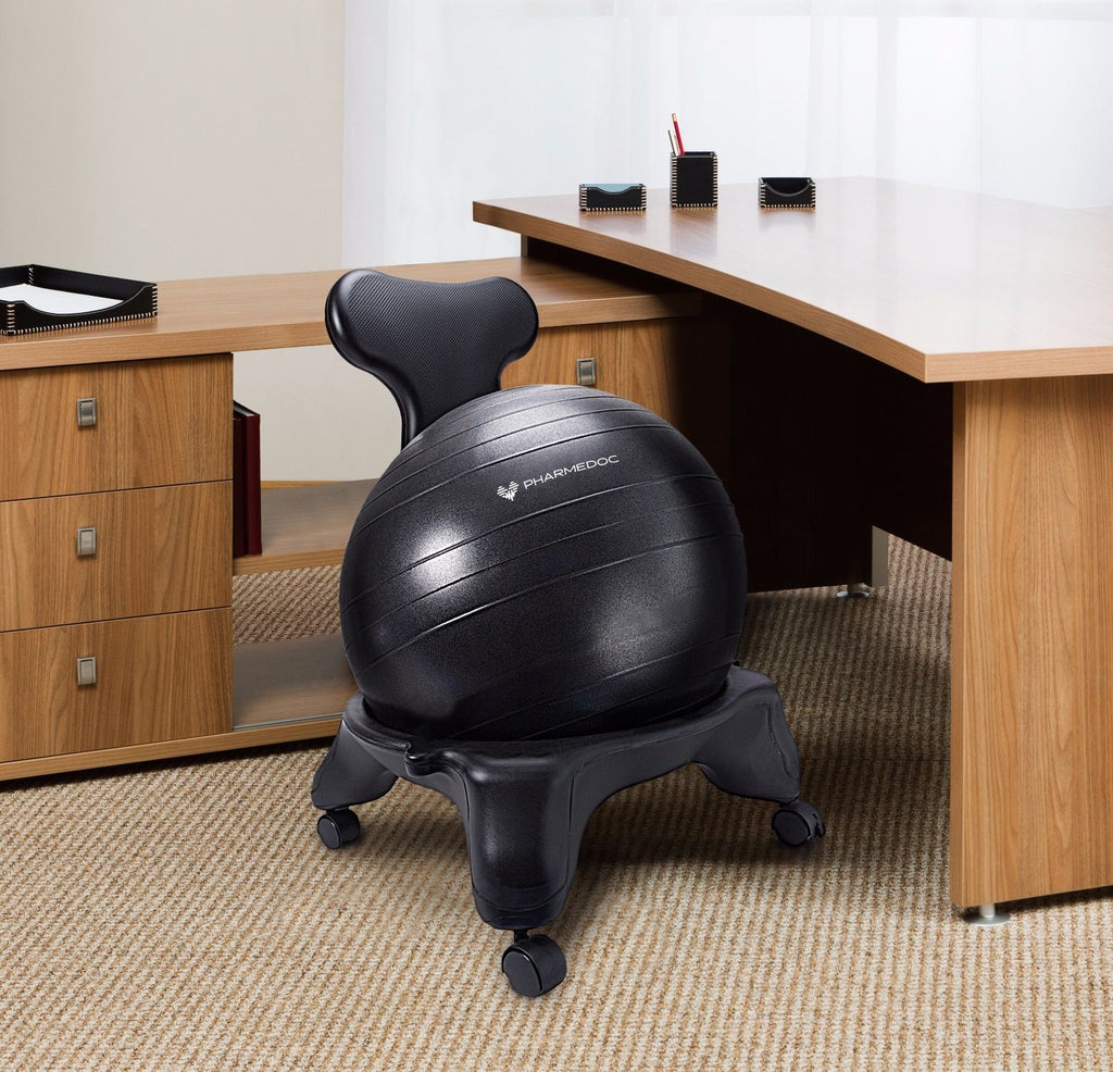Balance Ball Chair With Back Support For Home And Office