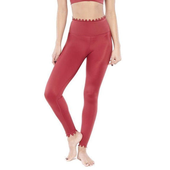 burgundy leggings womens