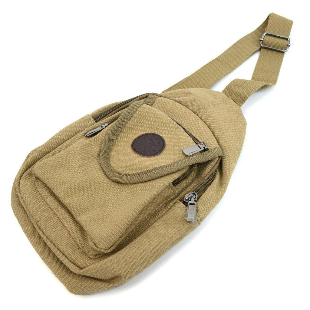 Crossbody Canvas Sling Bag Backpack with Adjustable Strap