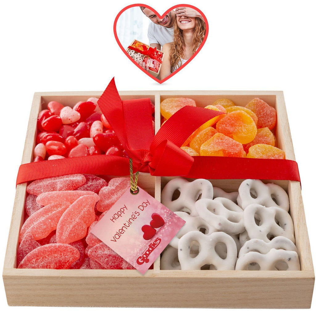 Gourmet Candy and Chocolate Gift Tray with Valentines