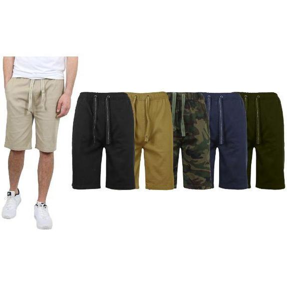 mens twill jogger shorts