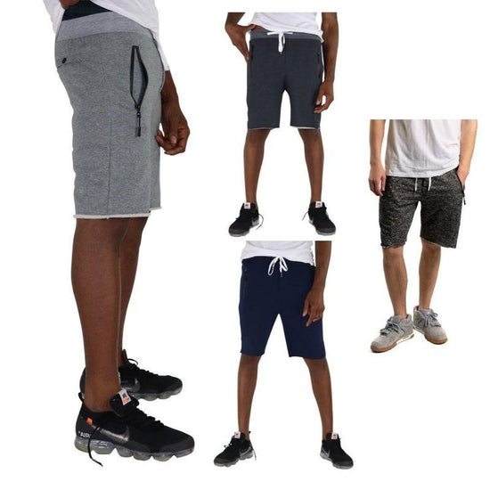 sweat shorts with zipper pockets