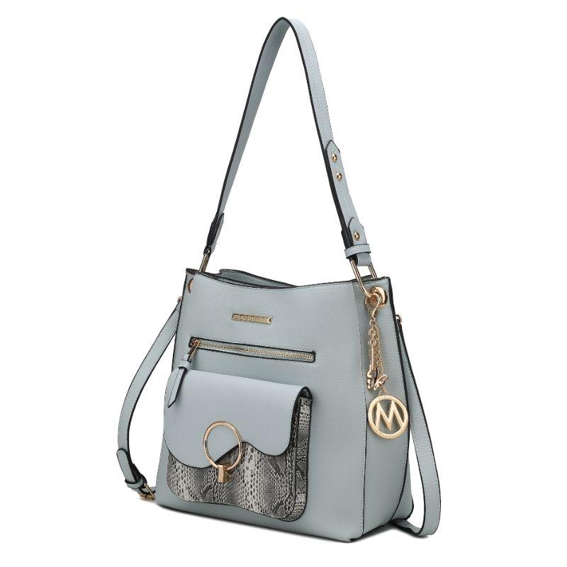 dusty blue handbag