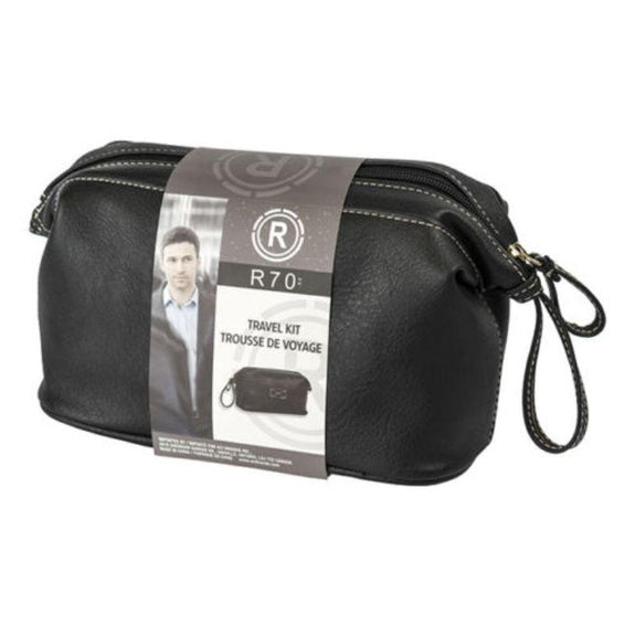 R70 Mens Compact Top Frame Toiletry Travel Bag - Black